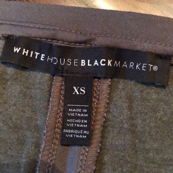 WHBM Satin vert stripe back, double ribbon trim v-neck long-sleeved comfy top - Picture 6 of 8